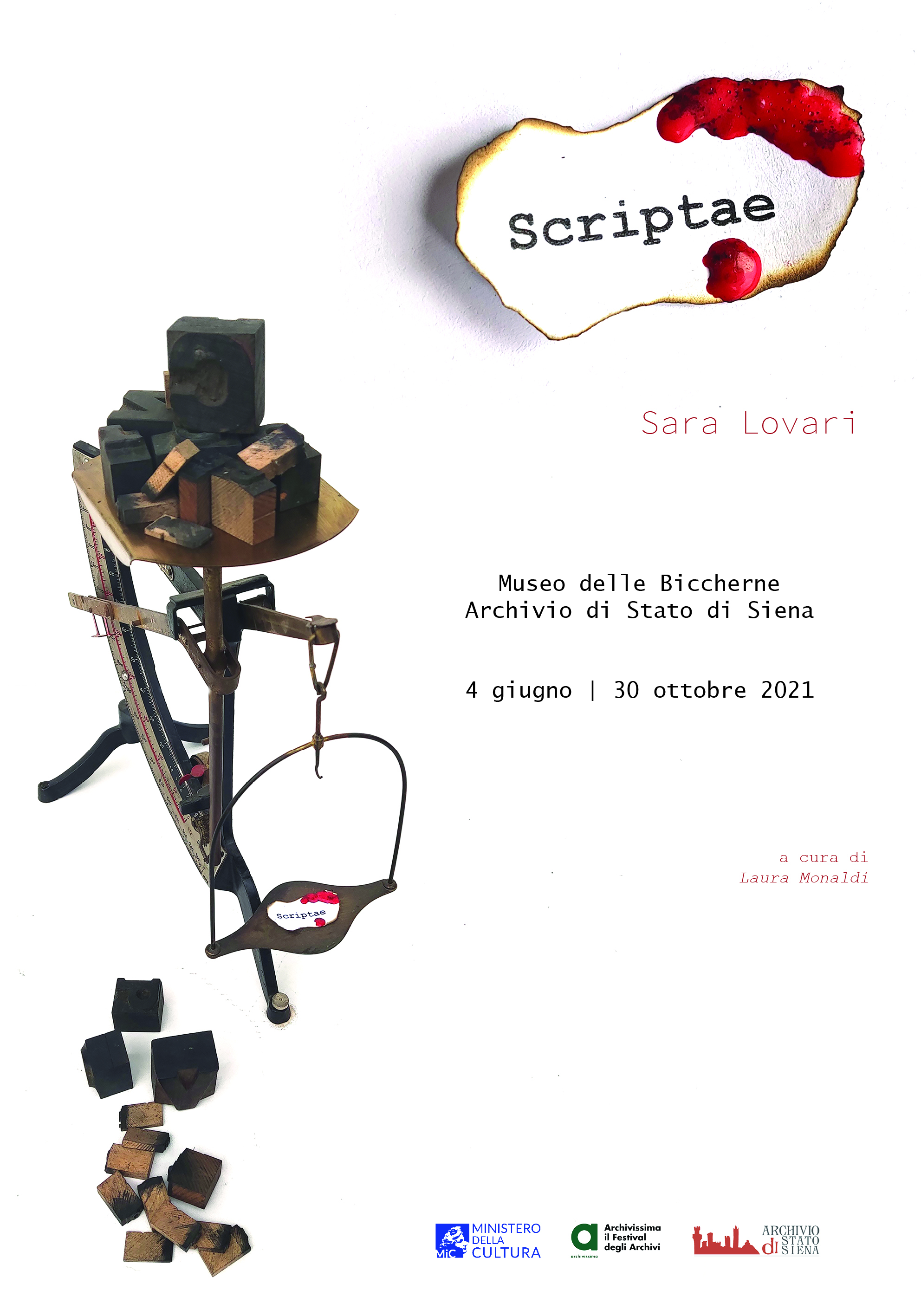 Mostra di arte contemporanea “Scriptae” di Sara Lovari, curata da Laura Monaldi